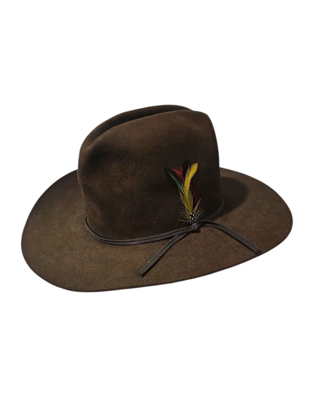 Vintage Stetson Dune 5X Fur Felt Gun Club Hat Chocolate Brown 7 3/8